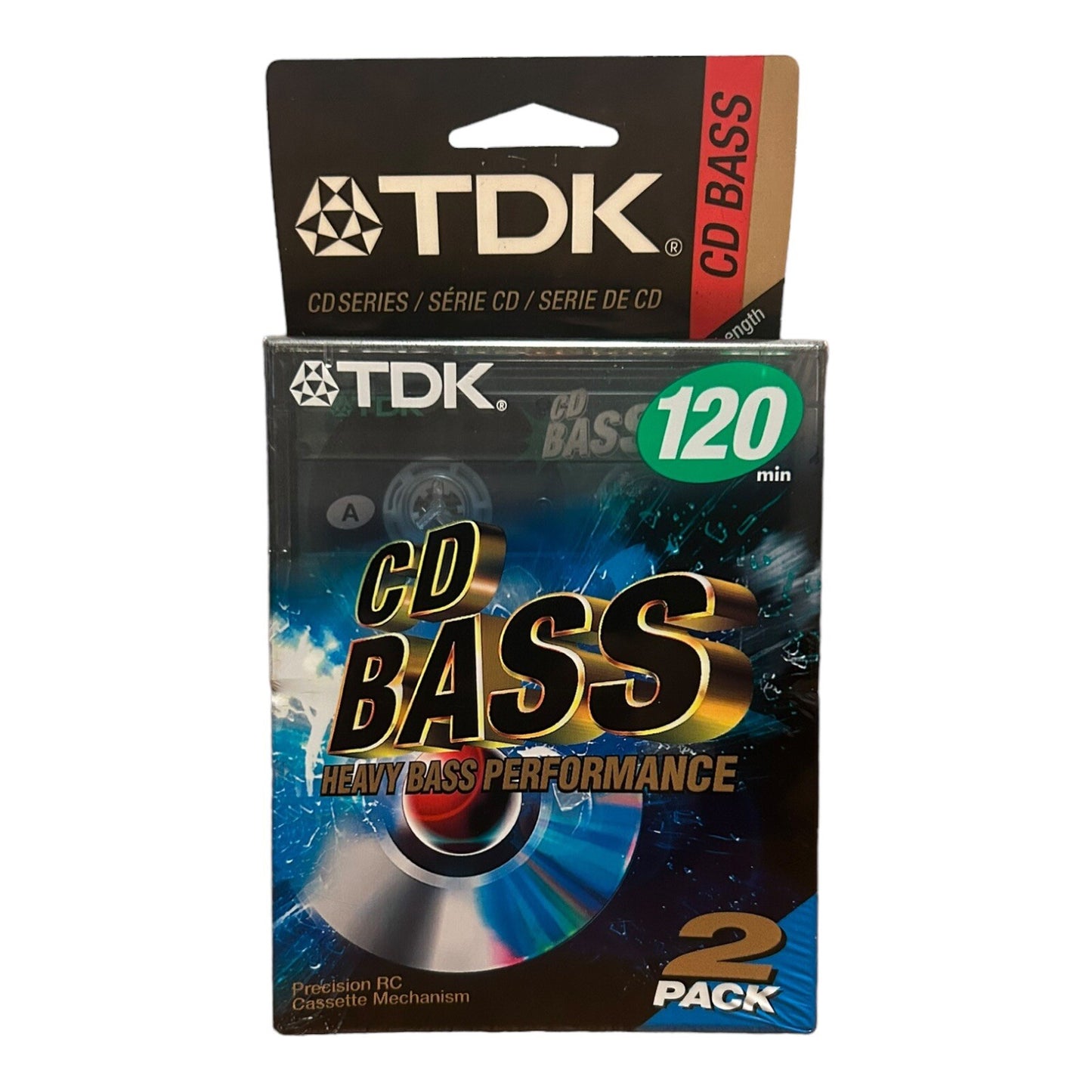 2 Pack TDK CD Heavy Bass 120 Minute Blank Audio Cassette Tapes