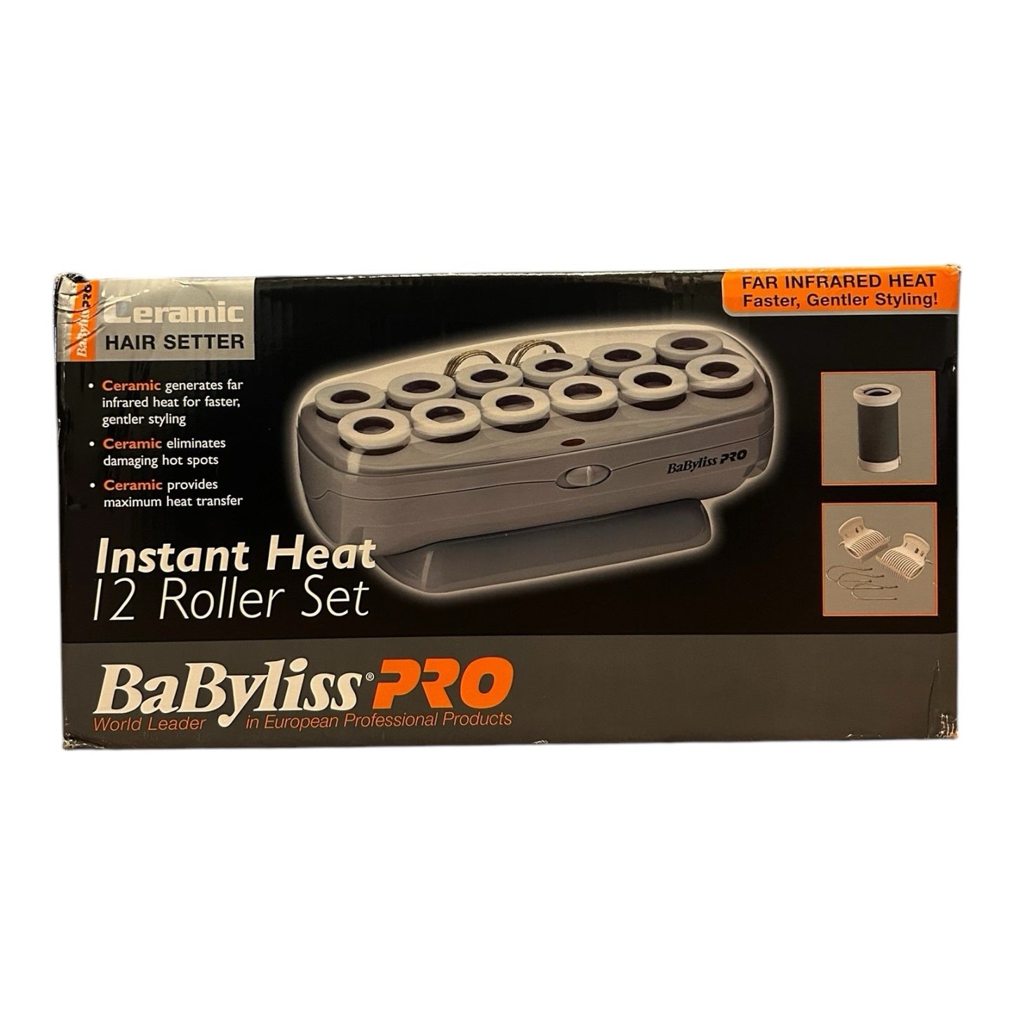 Babyliss Curlers Hot Roller Pro – Ceramic Hair Setter with Infrared Heat, BABCHV15