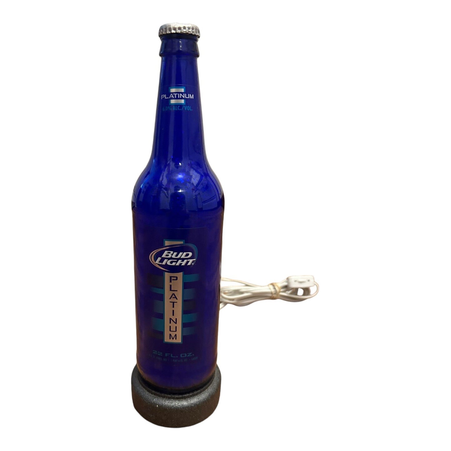 Bud Light Platinum LED Beer Bottle Light Lamp 12 Inch Man Cave