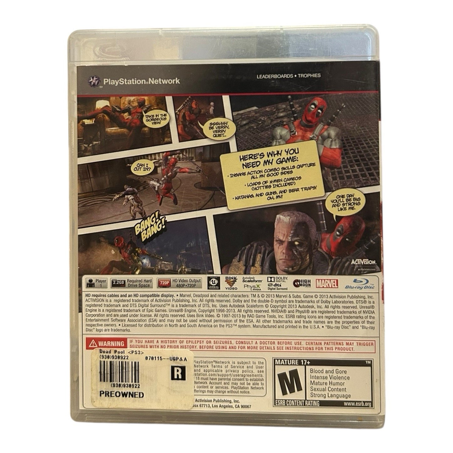 Deadpool (Sony PlayStation 3 PS3, 2013)