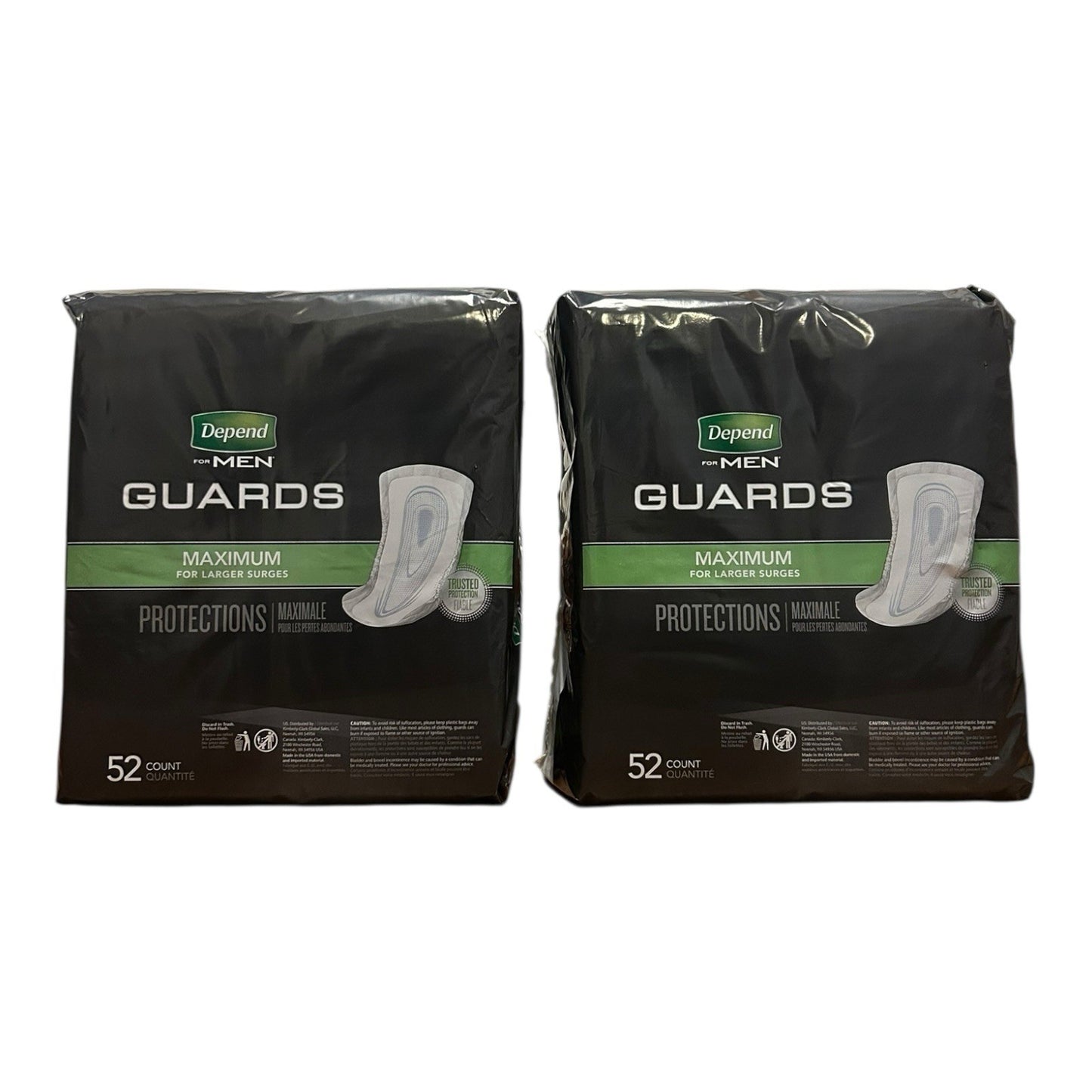 Depend Guards for Men 2X 52ct Maximum Absorbency