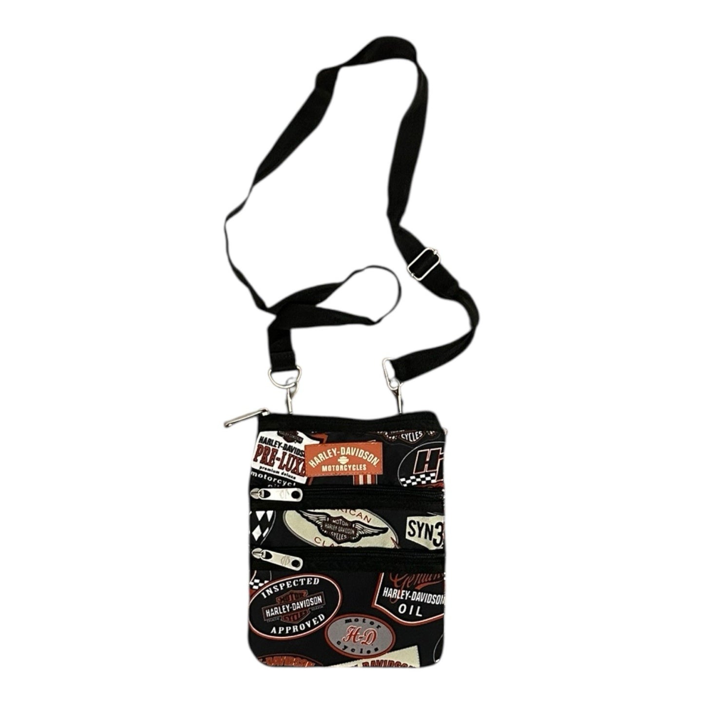 Harley-Davidson Nylon Crossbody Bag 3-Zip Pocket