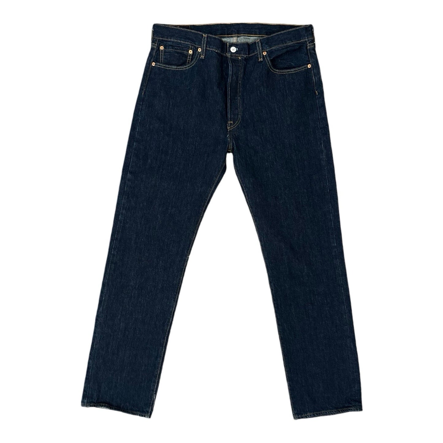 Levis 501 Original Fit Denim Jeans 36x34 Blue Button Fly Straight Leg