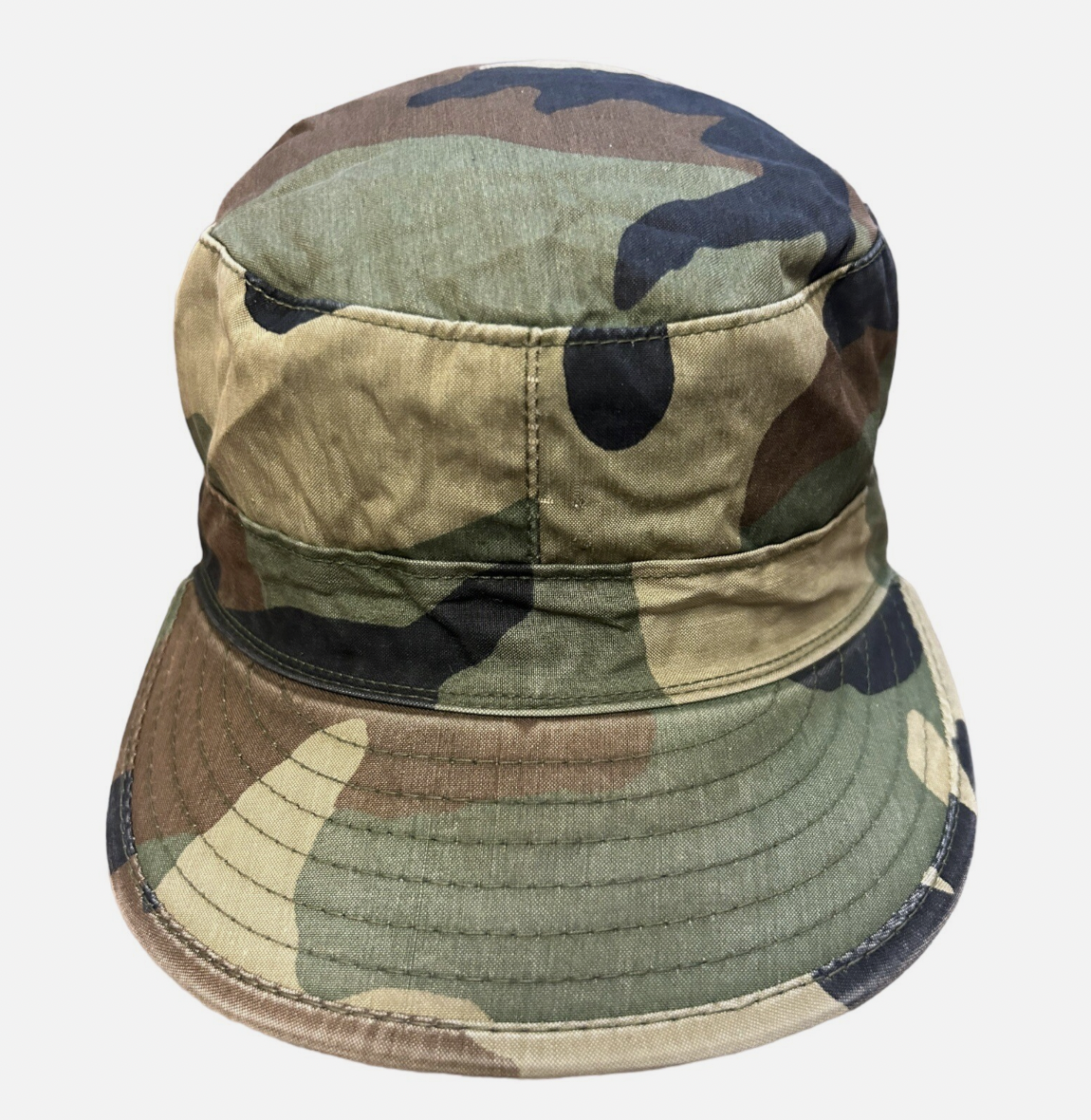 Military Cold Weather Hat – Woodland Camo, Size 6 7/8