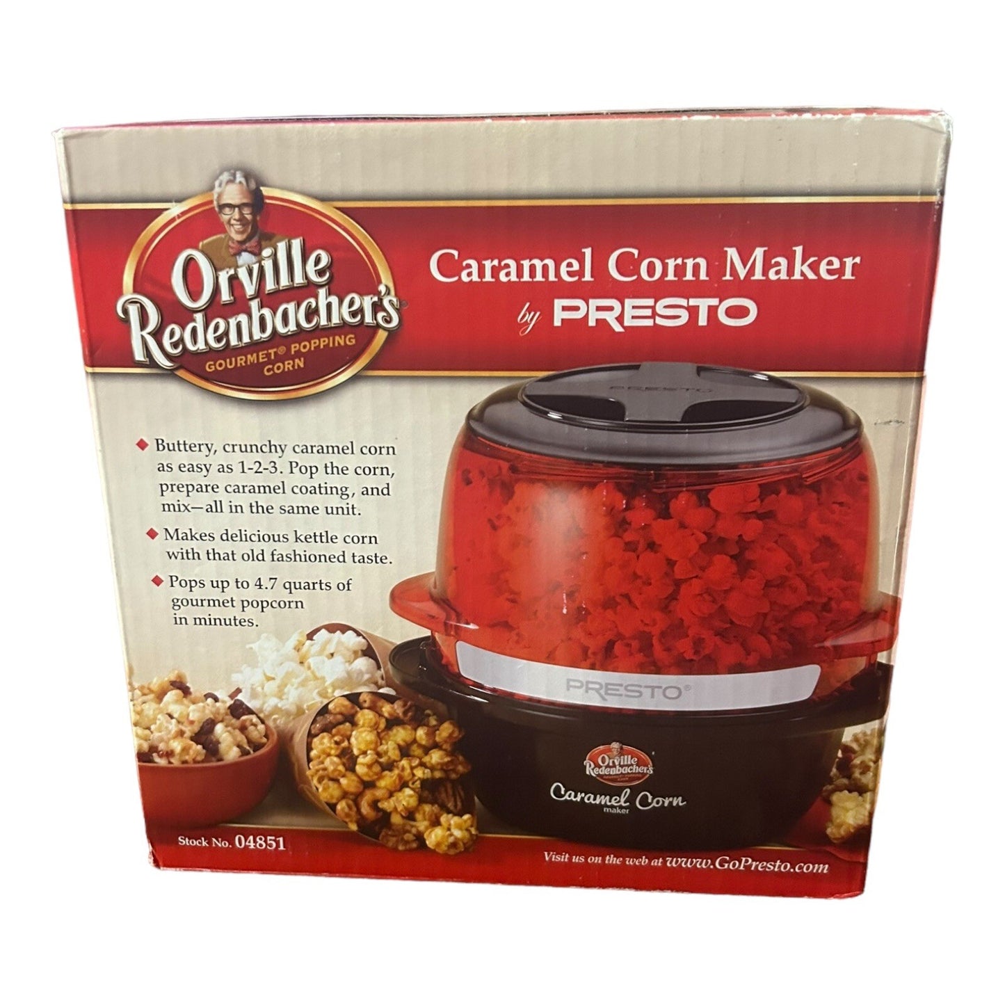 Orville Redenbacher’s Caramel Corn Maker Presto Electric Popcorn Maker