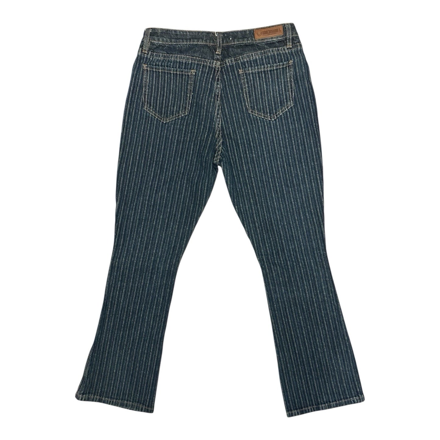 Rock & Roll Pinstripe Denim Bootcut Textured Conductor Jeans