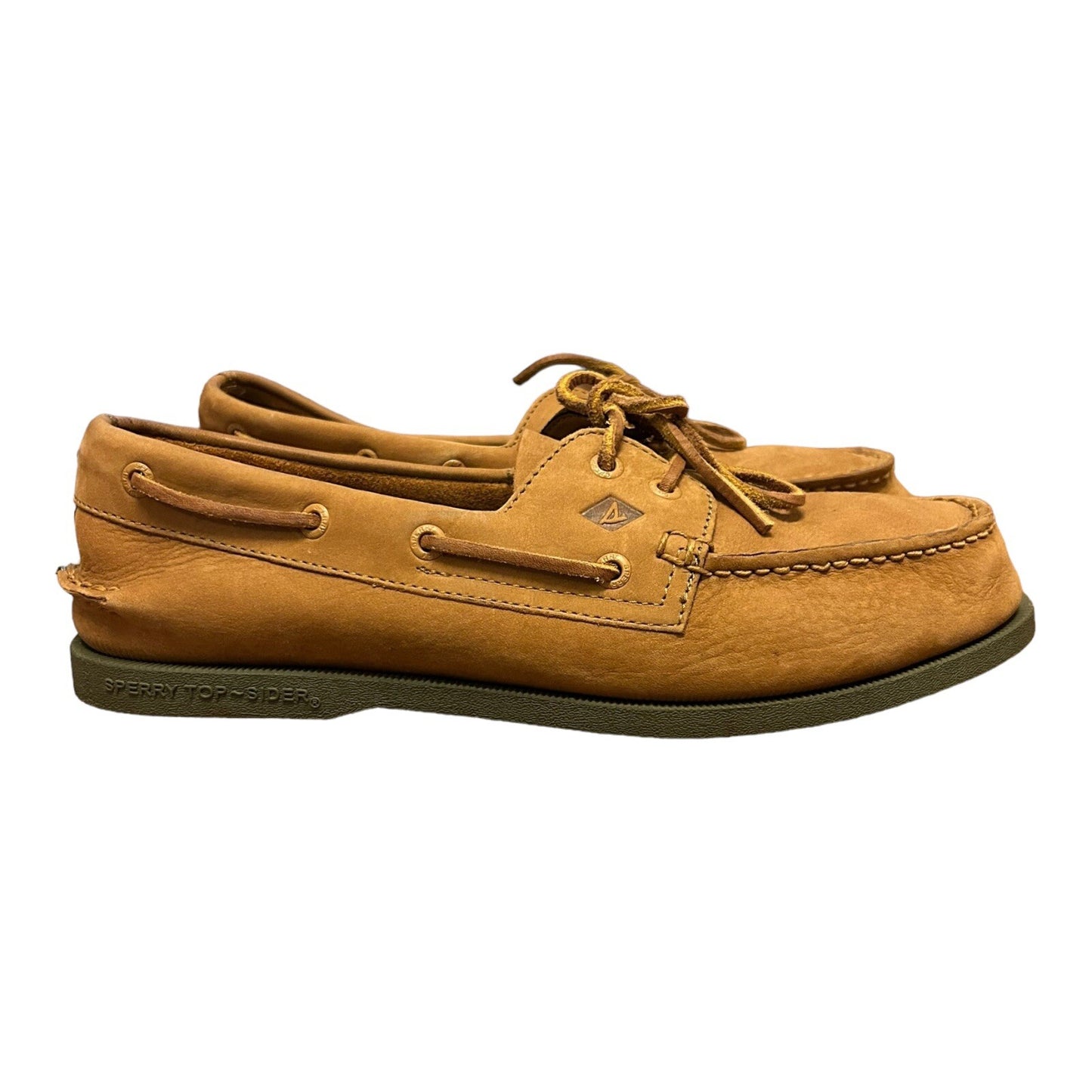 Sperry Two Eye Boat Shoes 10.5 M Brown Leather STS18315