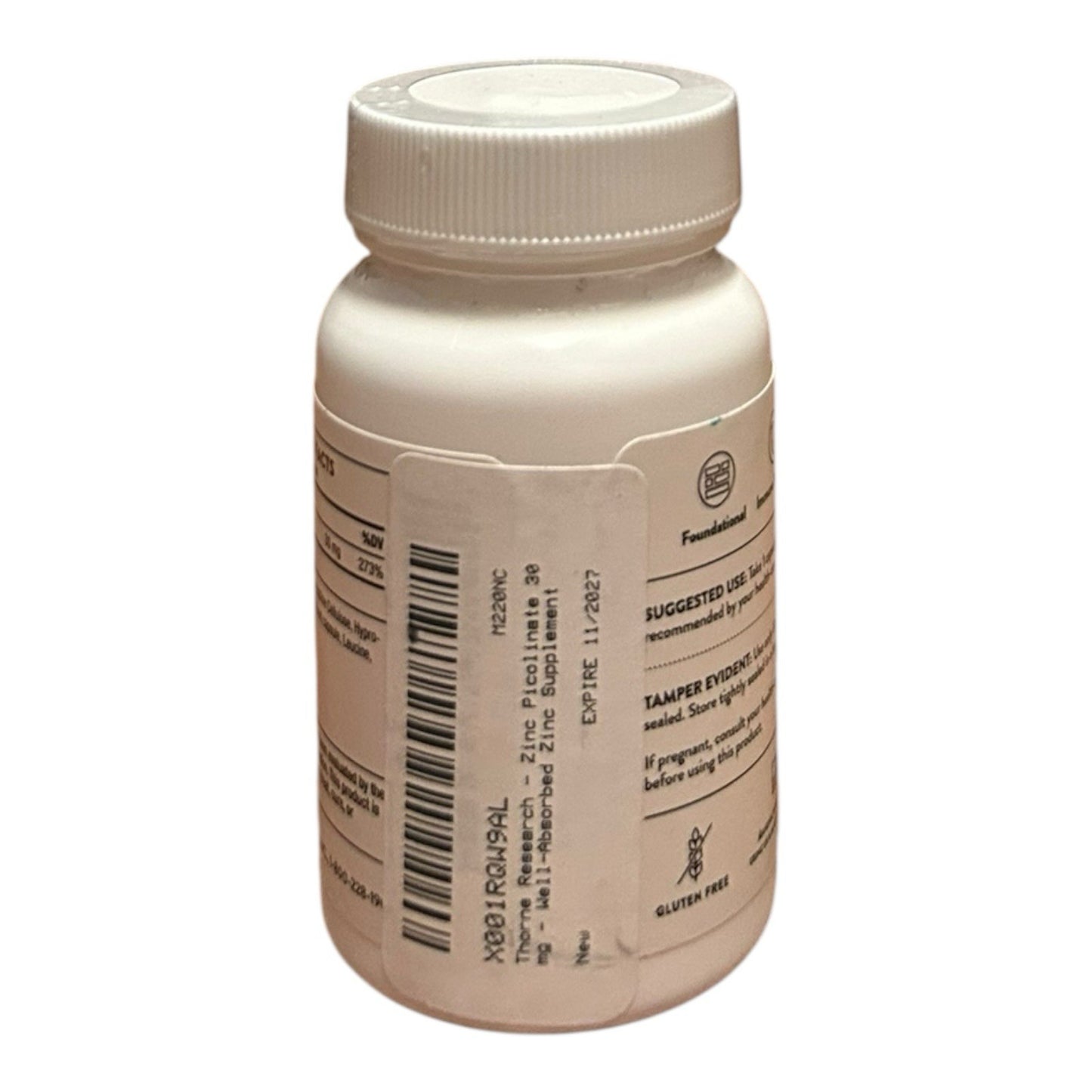 Thorne Zinc Picolinate 30mg, 60 Capsules
