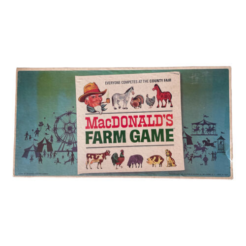 Vintage 1965 MacDonald's Farm Board Game – Selchow & Righter
