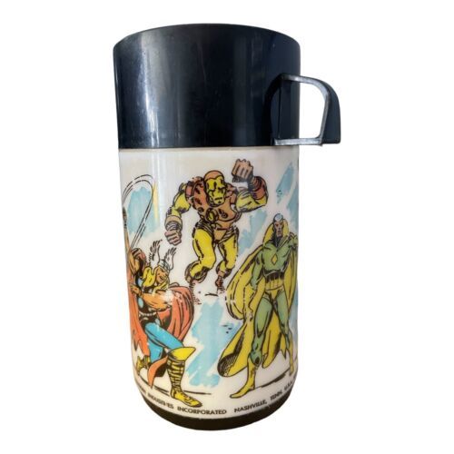 Vintage 1976 Marvel Super Heroes Thermos – Aladdin, Hulk, Thor, Spider-Man