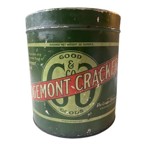 Vintage Edgemont Crackers Tin – 22 oz, The Green & Green Co., Dayton