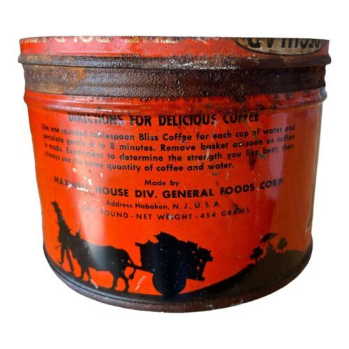 Vintage Maxwell House Bliss Coffee Tin