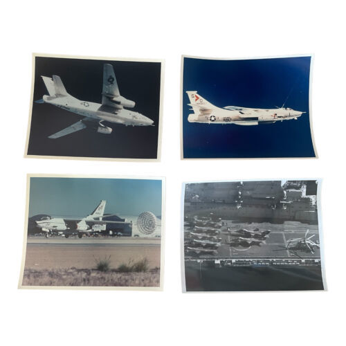 Vintage US Navy Photo Lot – 72 Military Prints of Warships & Fighter Jets