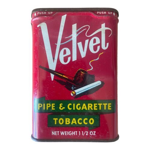 Vintage Velvet Tobacco Tin