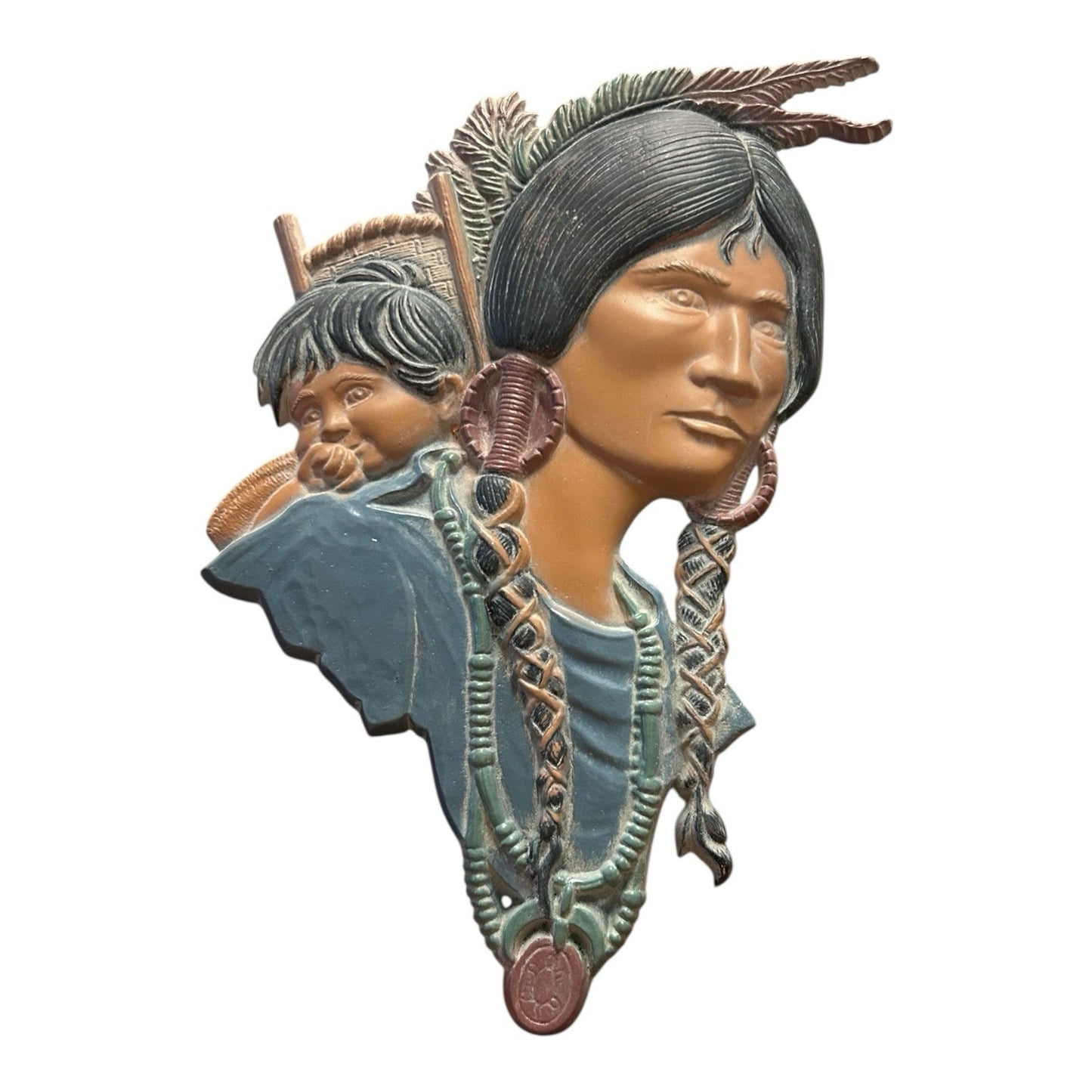 Vintage 1970s Sexton Native American Metal Wall Hanging