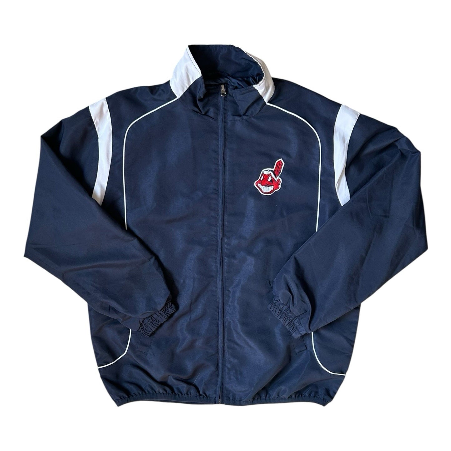 Vintage Cleveland Indians Windbreaker Jacket, Medium Y2K