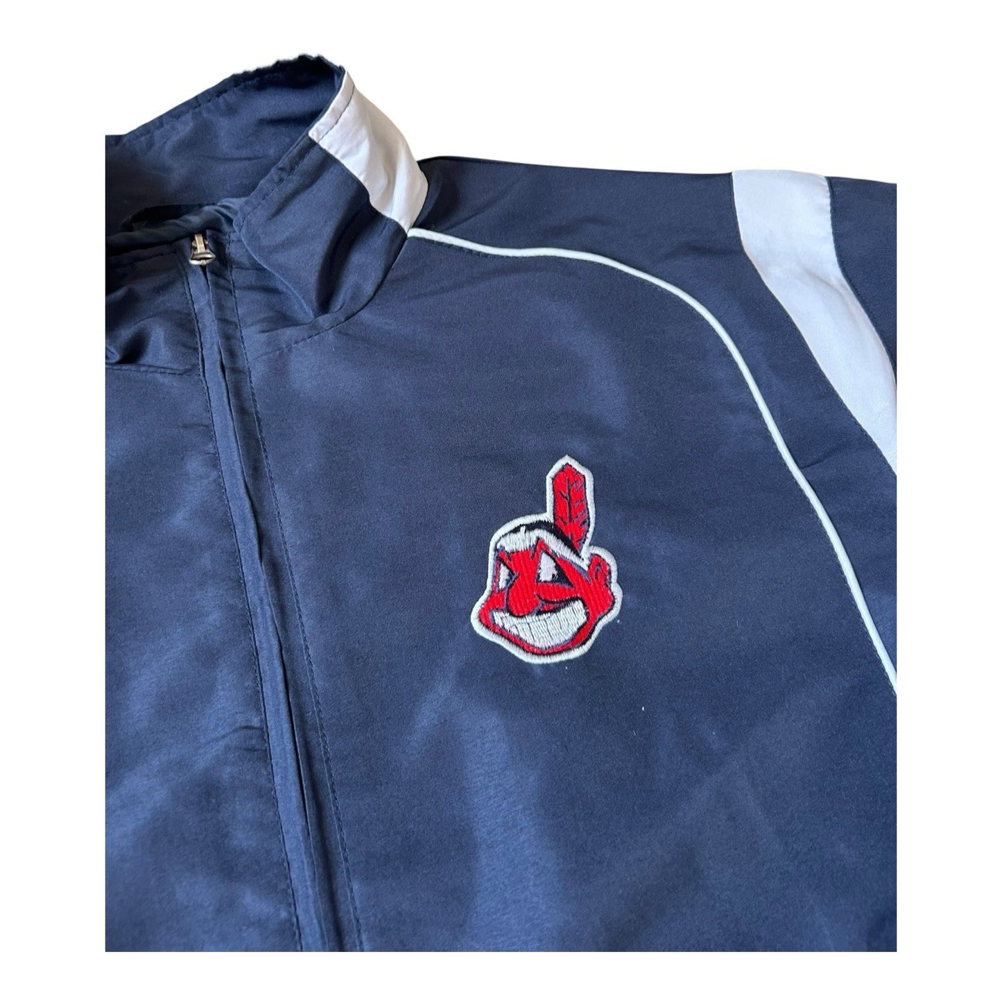 Vintage Cleveland Indians Windbreaker Jacket, Medium Y2K
