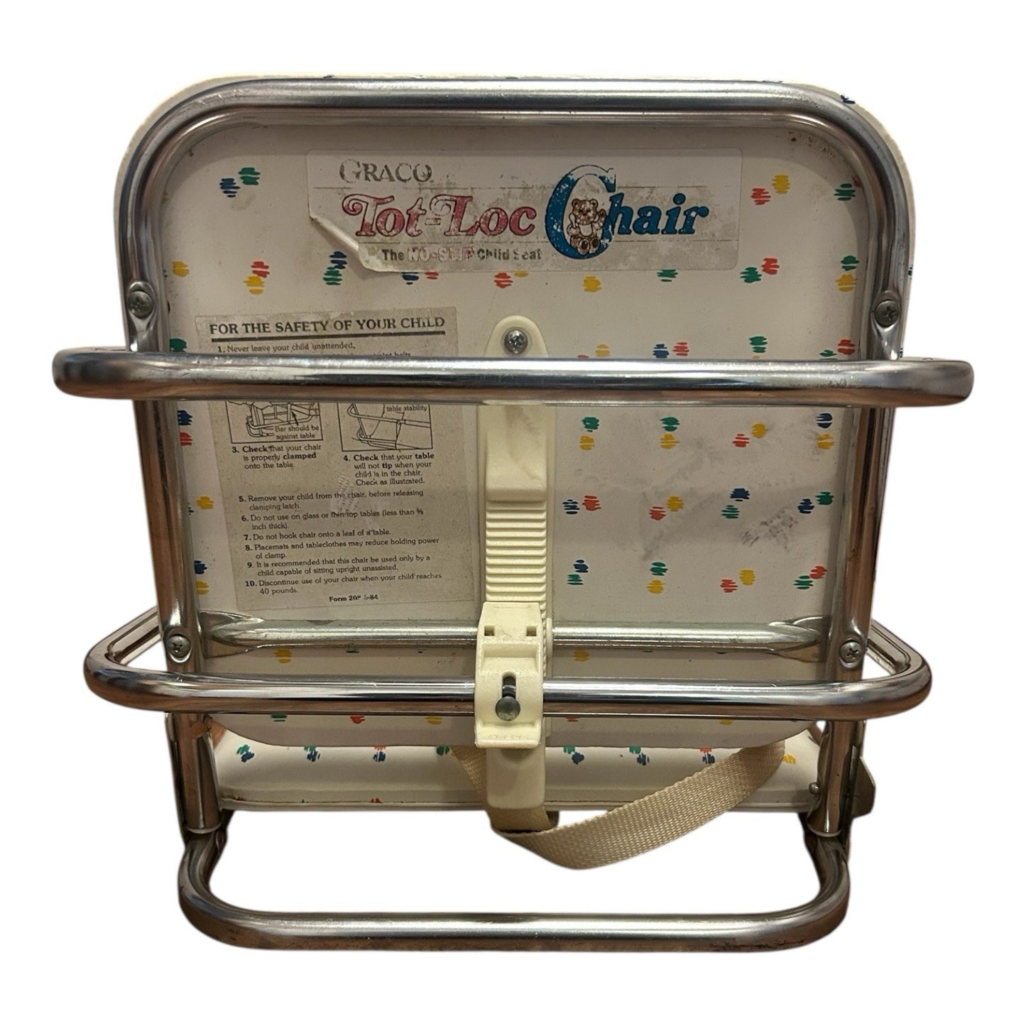 Vintage Graco Tot Loc Clip-On Tabletop High Chair Booster Seat
