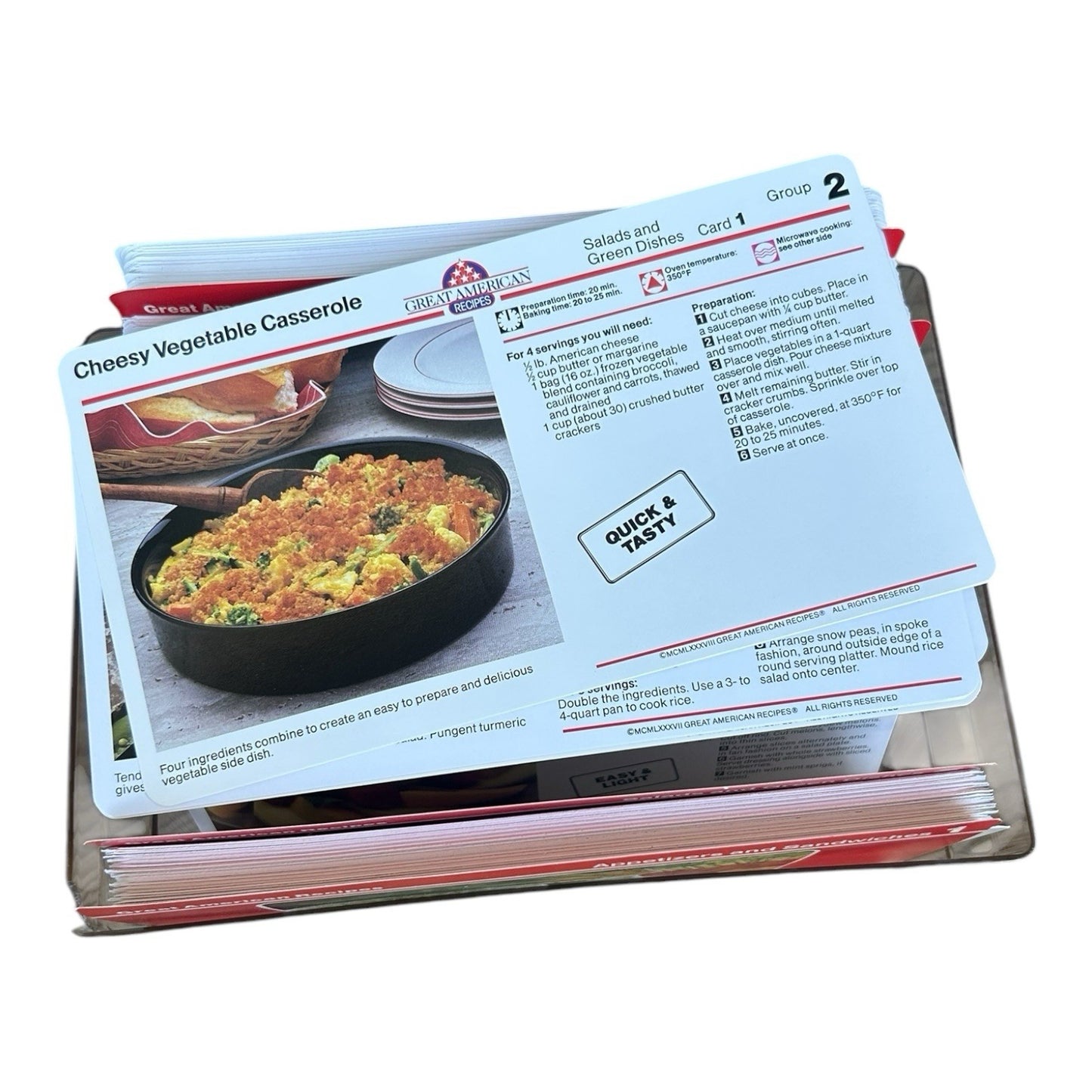 Vintage Great American Recipes Cards