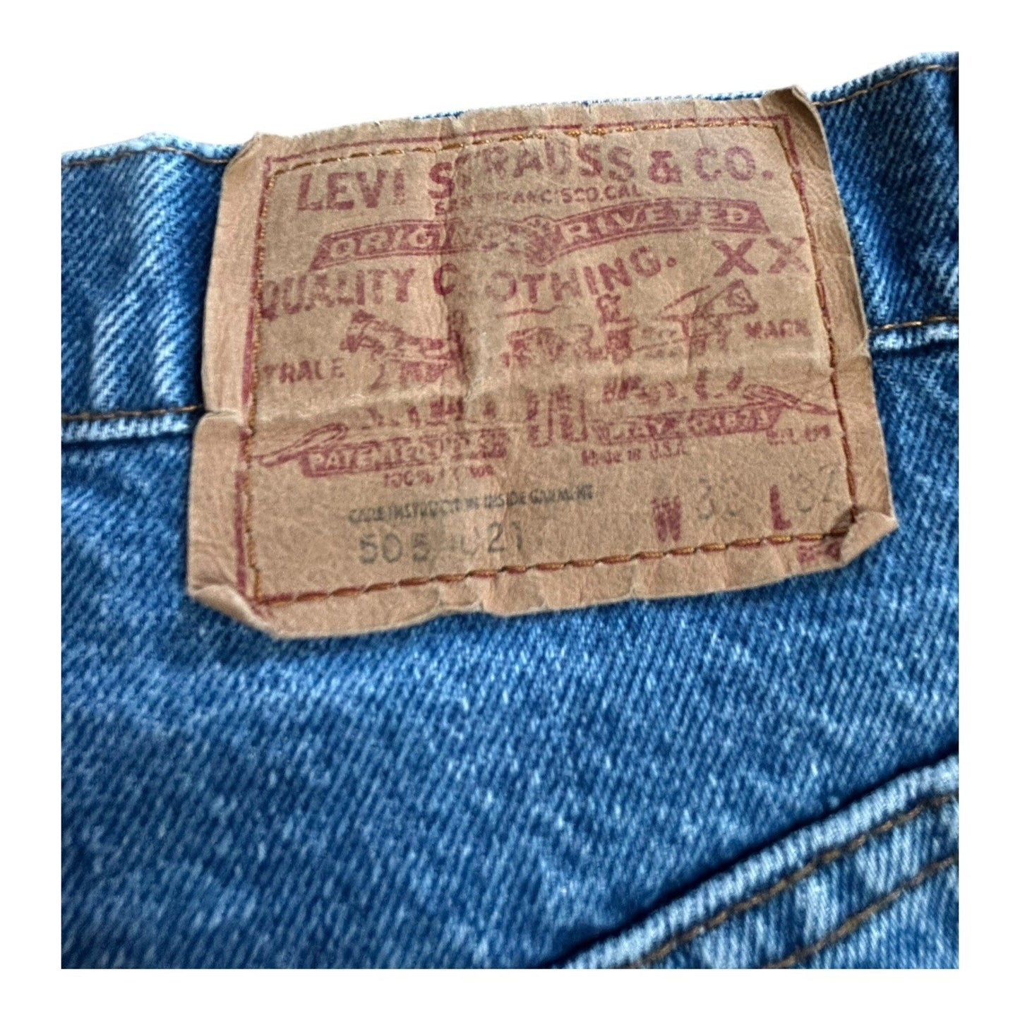 Vintage Levi’s 505 Jeans Made in USA Red Tab
