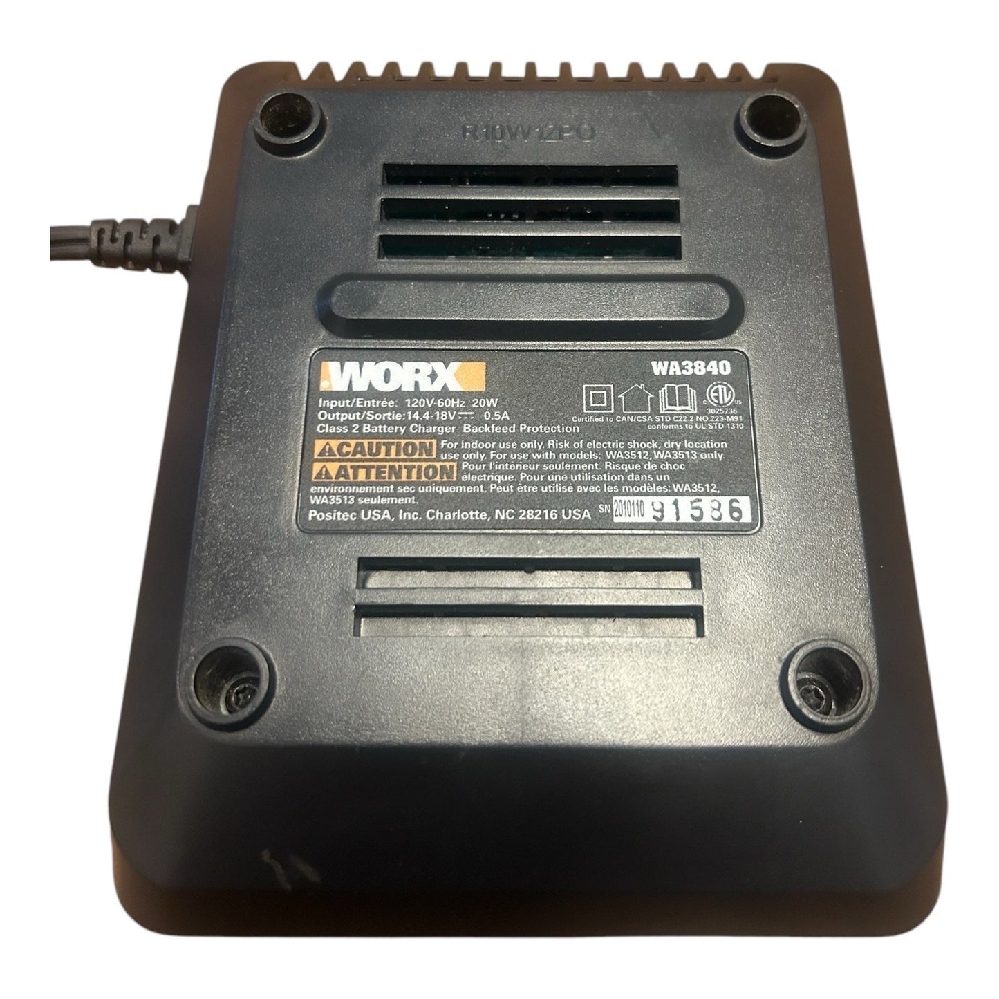 WORX WA3840 Lithium Ion Battery Charger Dock