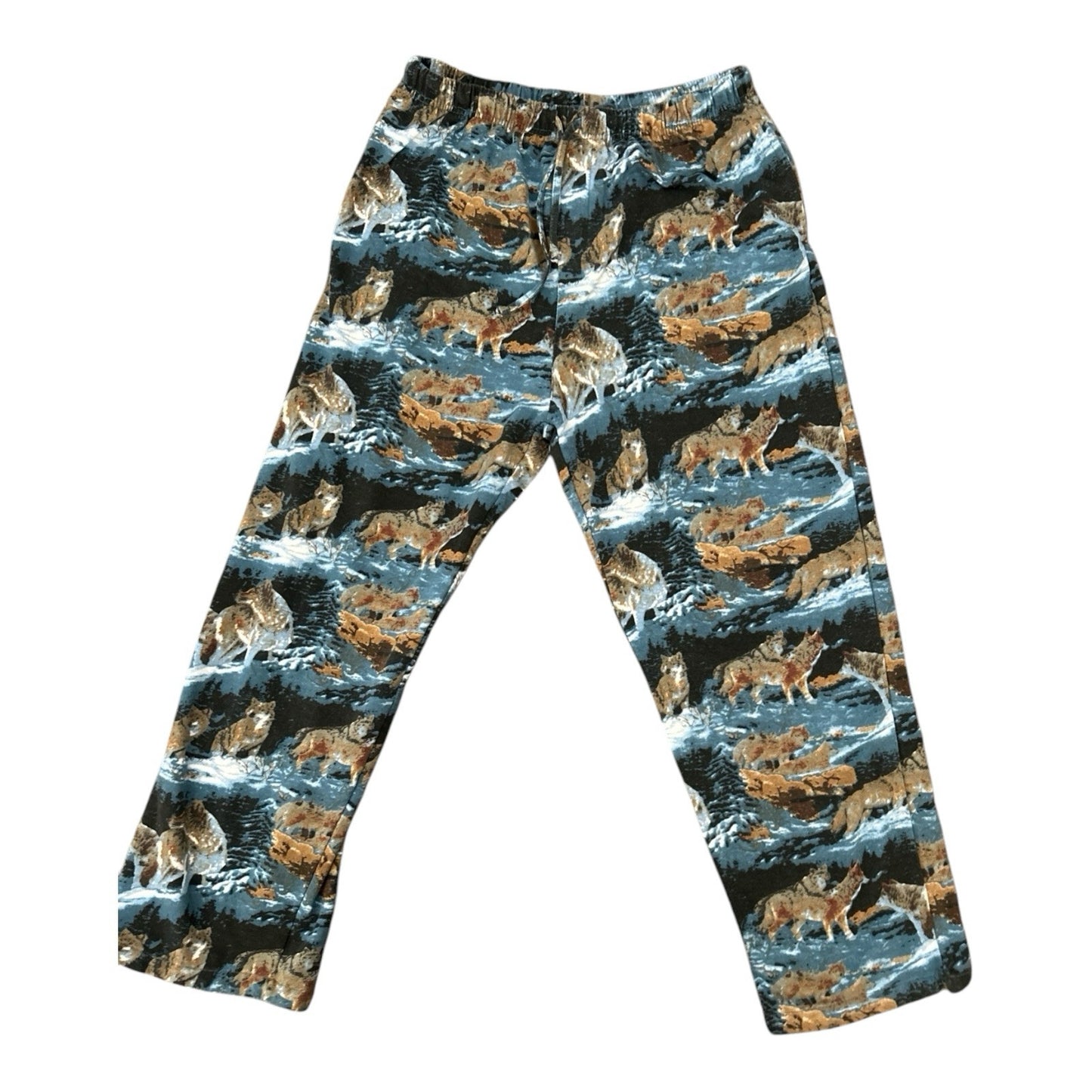 Woodland Creek Wolf Print Flannel Pajama Pants XL