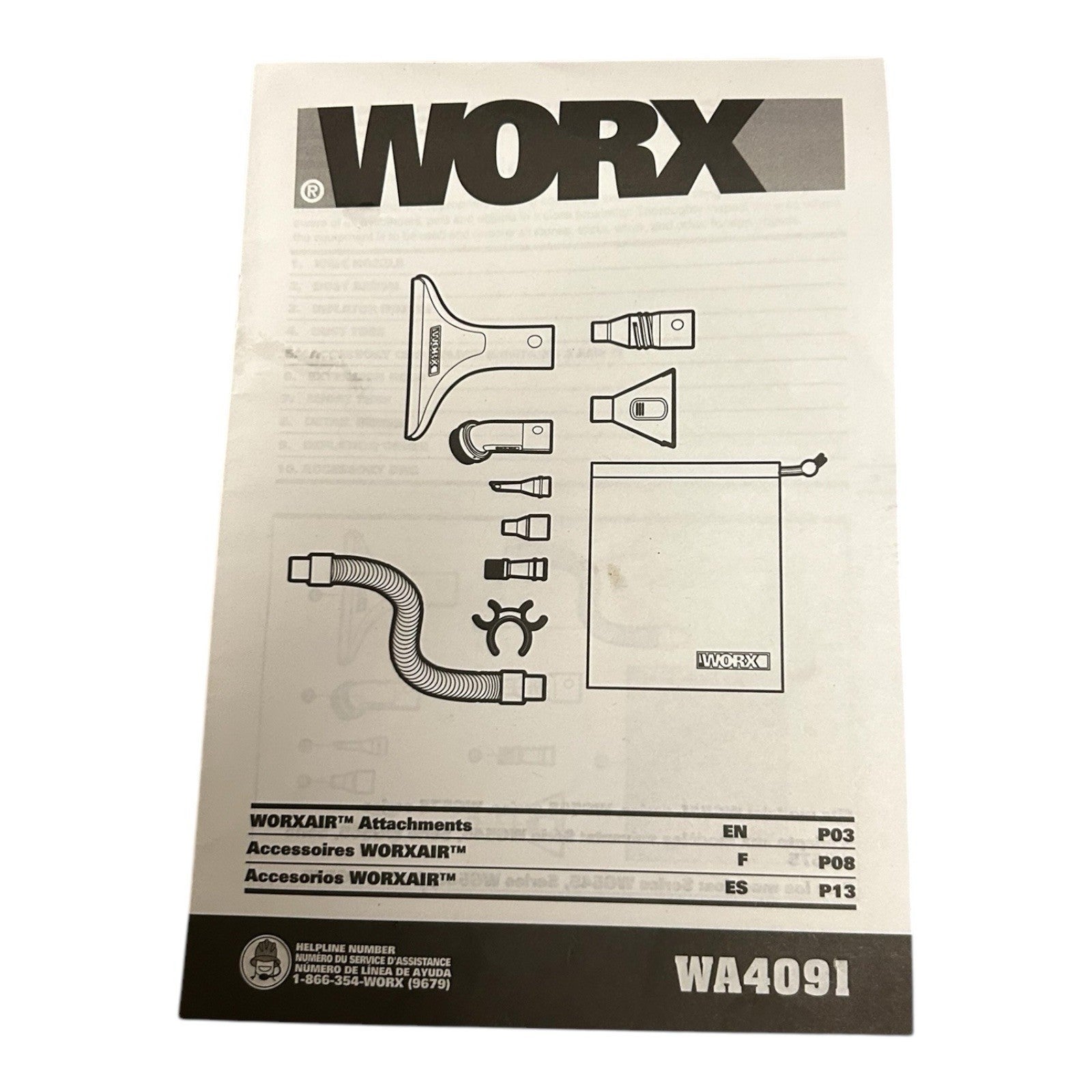 WORX WA4091 Blower Attachment Kit