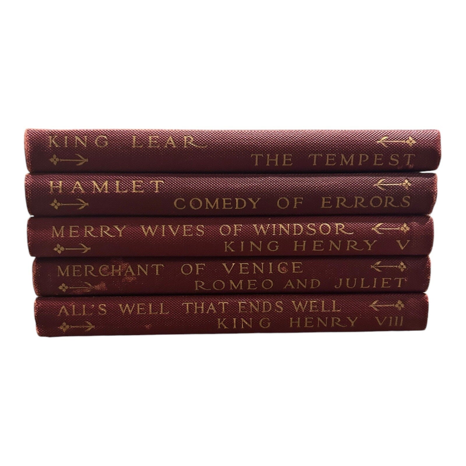 5 Antique 1901 Booklovers Edition By William Shakespeare Books

