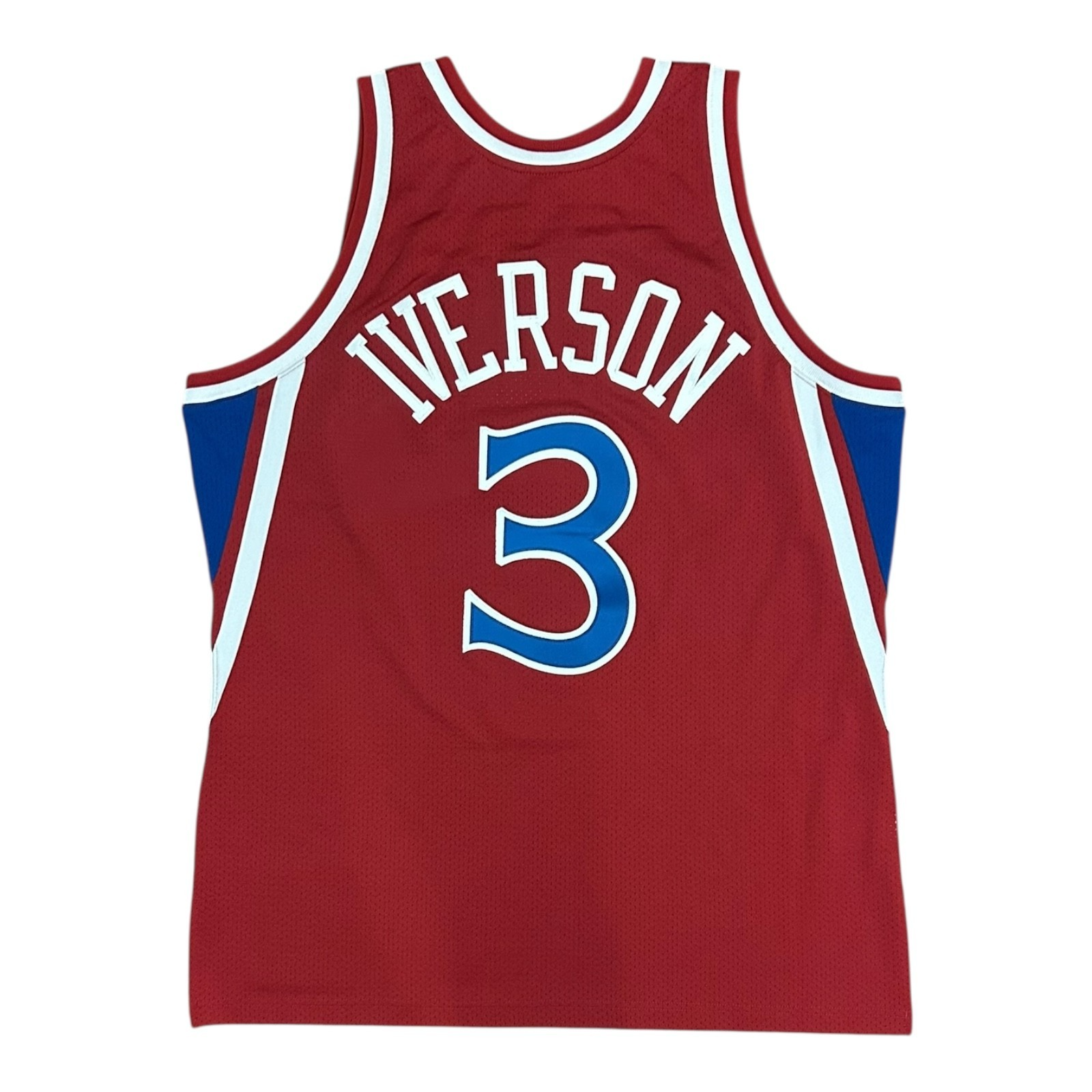 Allen Iverson Mitchell Ness Rookie 96 97 Sixers Jersey 48 XL  