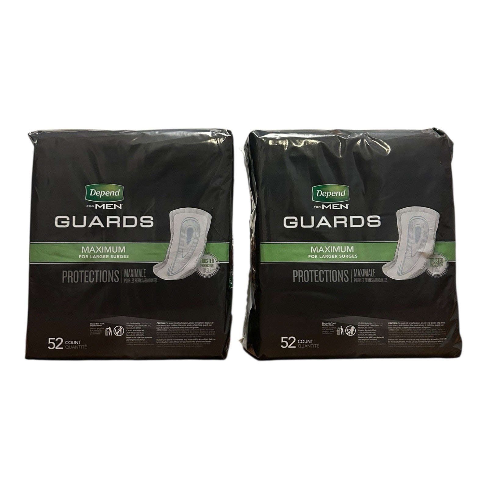 Depend Guards for Men 2X 52ct Maximum Absorbency