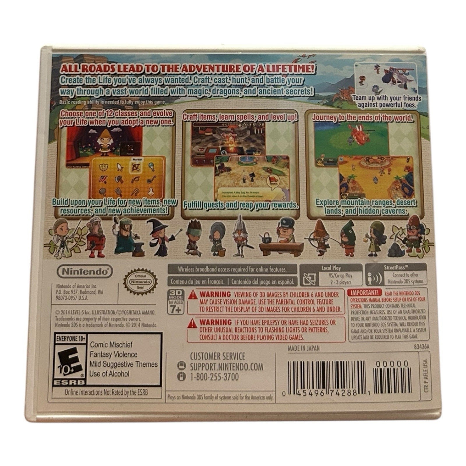Fantasy Life (Nintendo 3DS, 2014) Complete