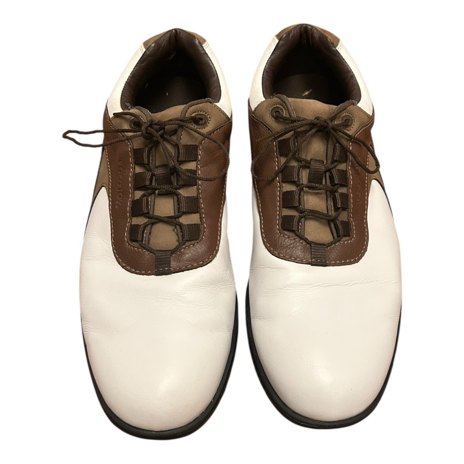 FootJoy FJ Contour Series Golf Shoes Men’s Size 11.5 M White Brown Leather 54239