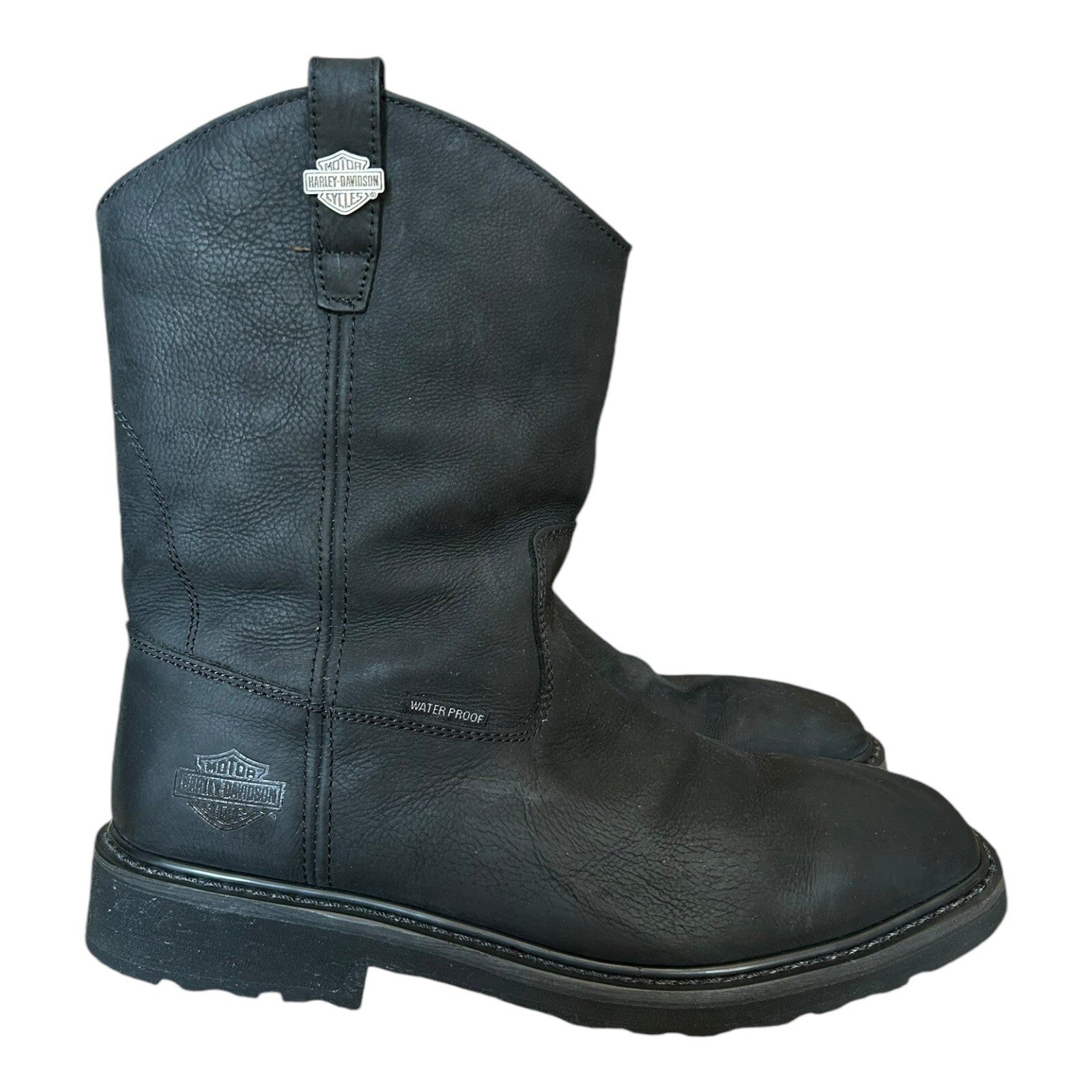 Harley Davidson Altman 10 Inch Waterproof Motorcycle Boots Black D93561 Size 13M

