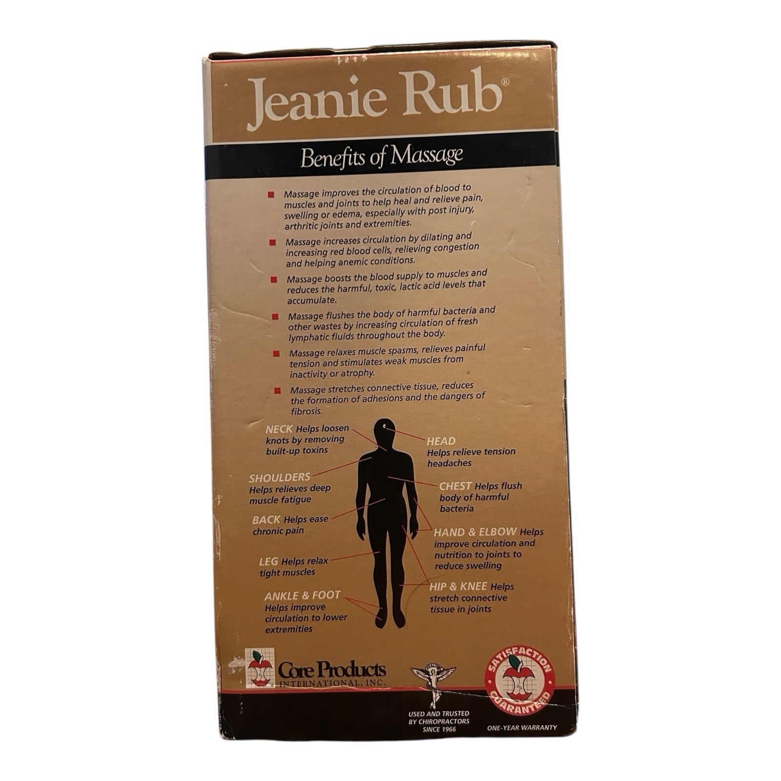 Jeanie Rub Single Speed Massager – Model 3400-0