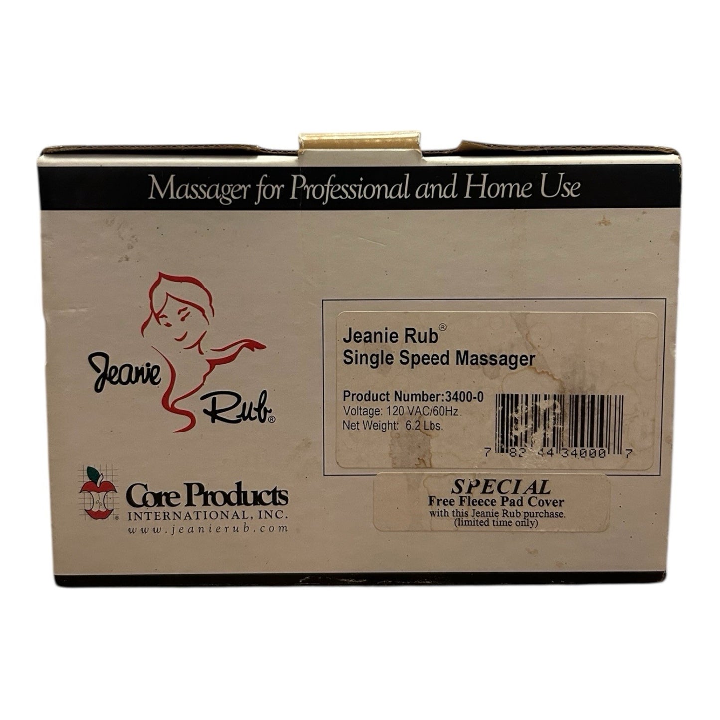 Jeanie Rub Single Speed Massager – Model 3400-0 