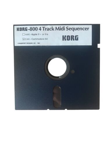Korg 800 4-Track MIDI Sequencer Software – Commodore 64, Vintage
