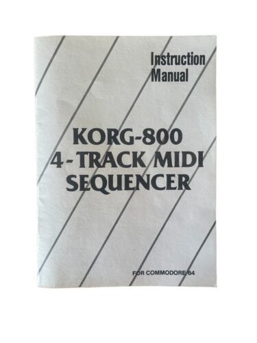 Korg 800 4-Track MIDI Sequencer Software – Commodore 64, Vintage