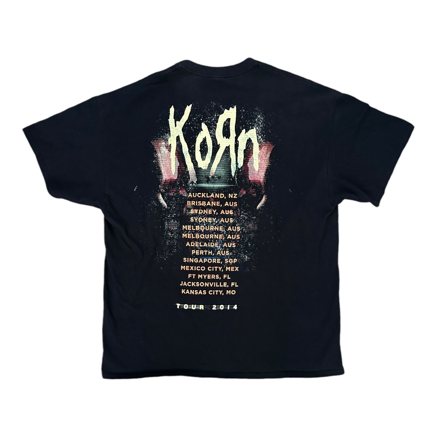 Korn 2014 Tour Shirt XL The Paradigm Shift Black Concert Tee