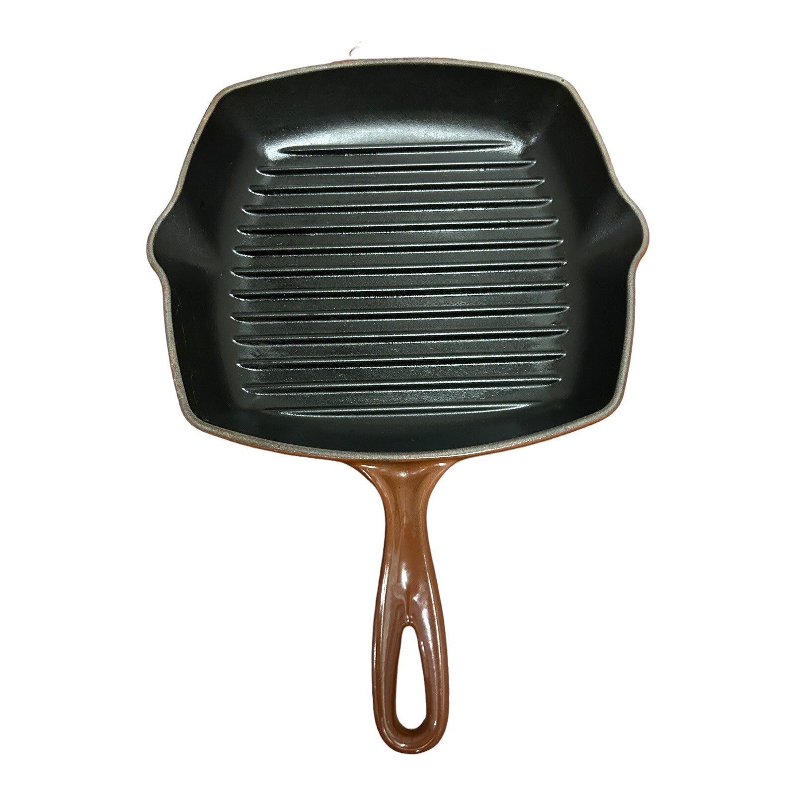 Le Creuset Double Spout Grill Skillet Brown Cast Iron 12 Inch #26