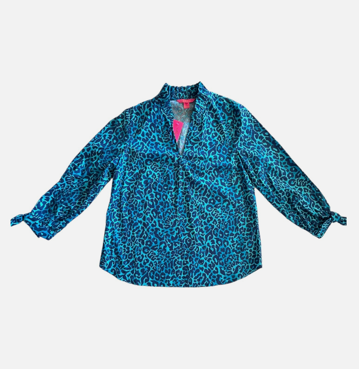 Lilly Pulitzer Sherida Top – Size Small, Oyster Bay Navy 'My Favorite Spot'