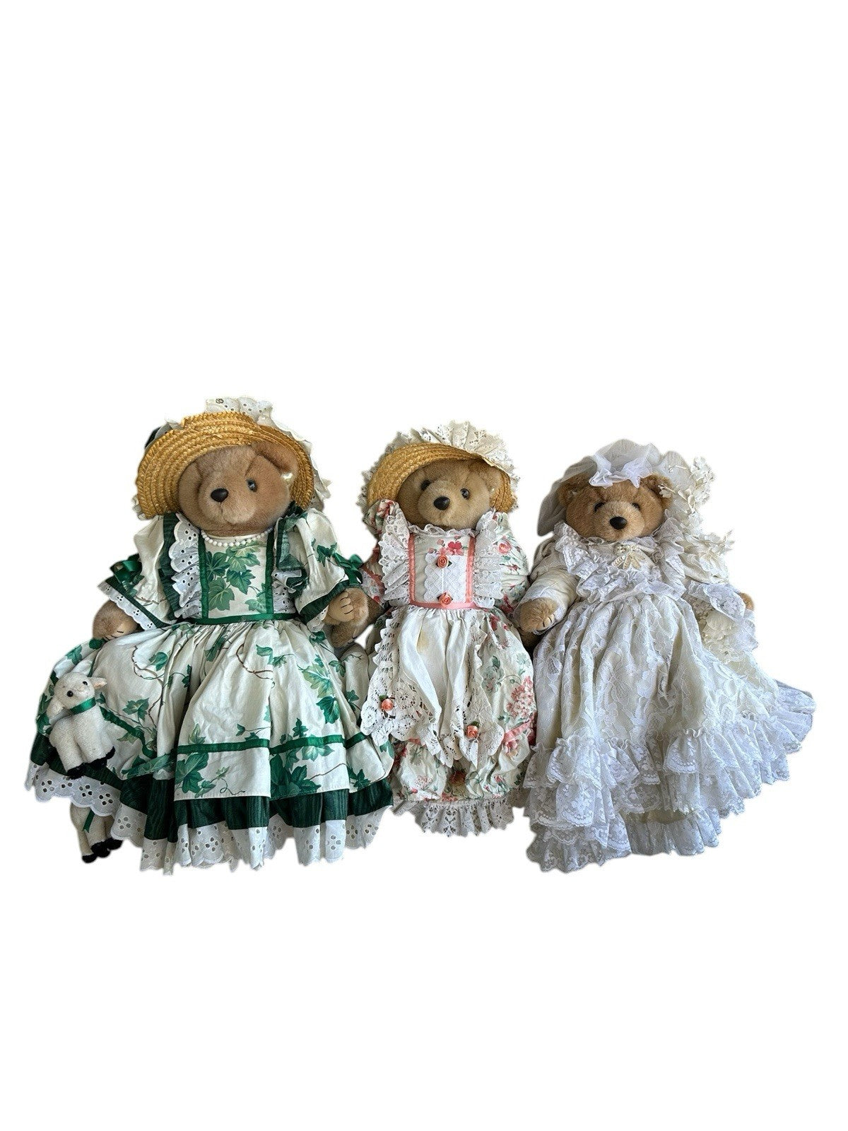 Lot of 3 Vintage Bearly People Dolls