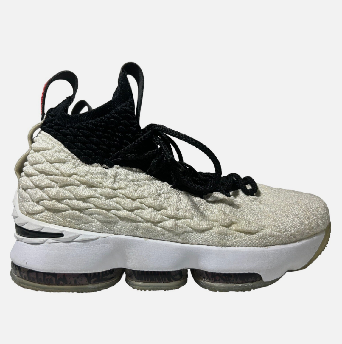 Nike LeBron XV Graffiti Basketball Shoes Size 10 Black White AQ6176-100