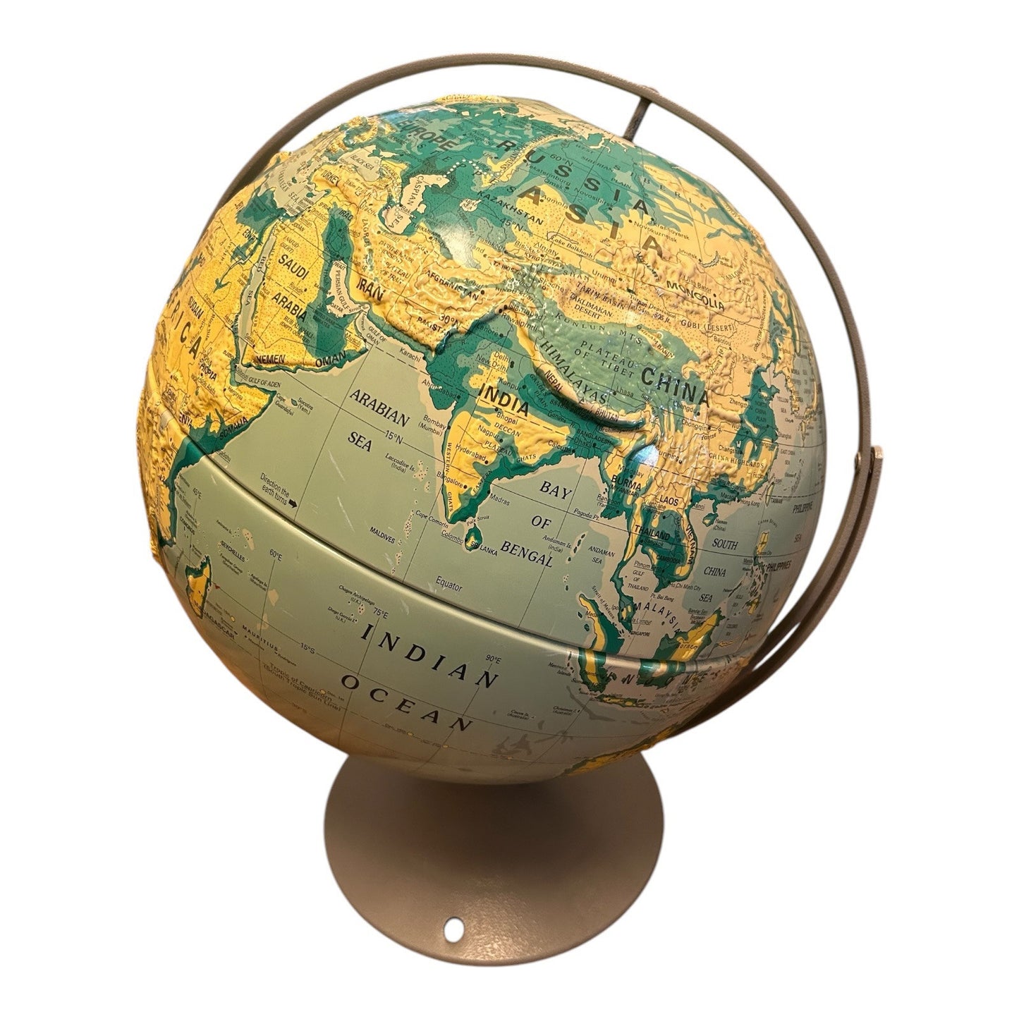 Nystrom 16" Sculptural Relief Globe Circa 1998 Model 39-47 (8901234-09-321)