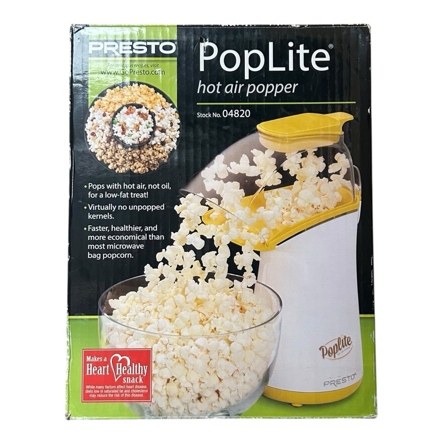 Presto 04820 PopLite Hot Air Popcorn Popper 
