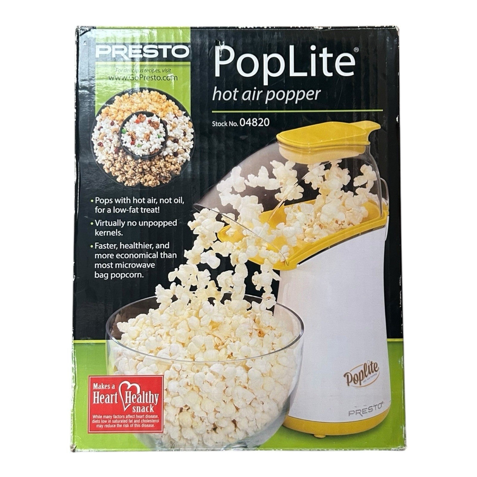 Presto 04820 PopLite Hot Air Popcorn Popper 