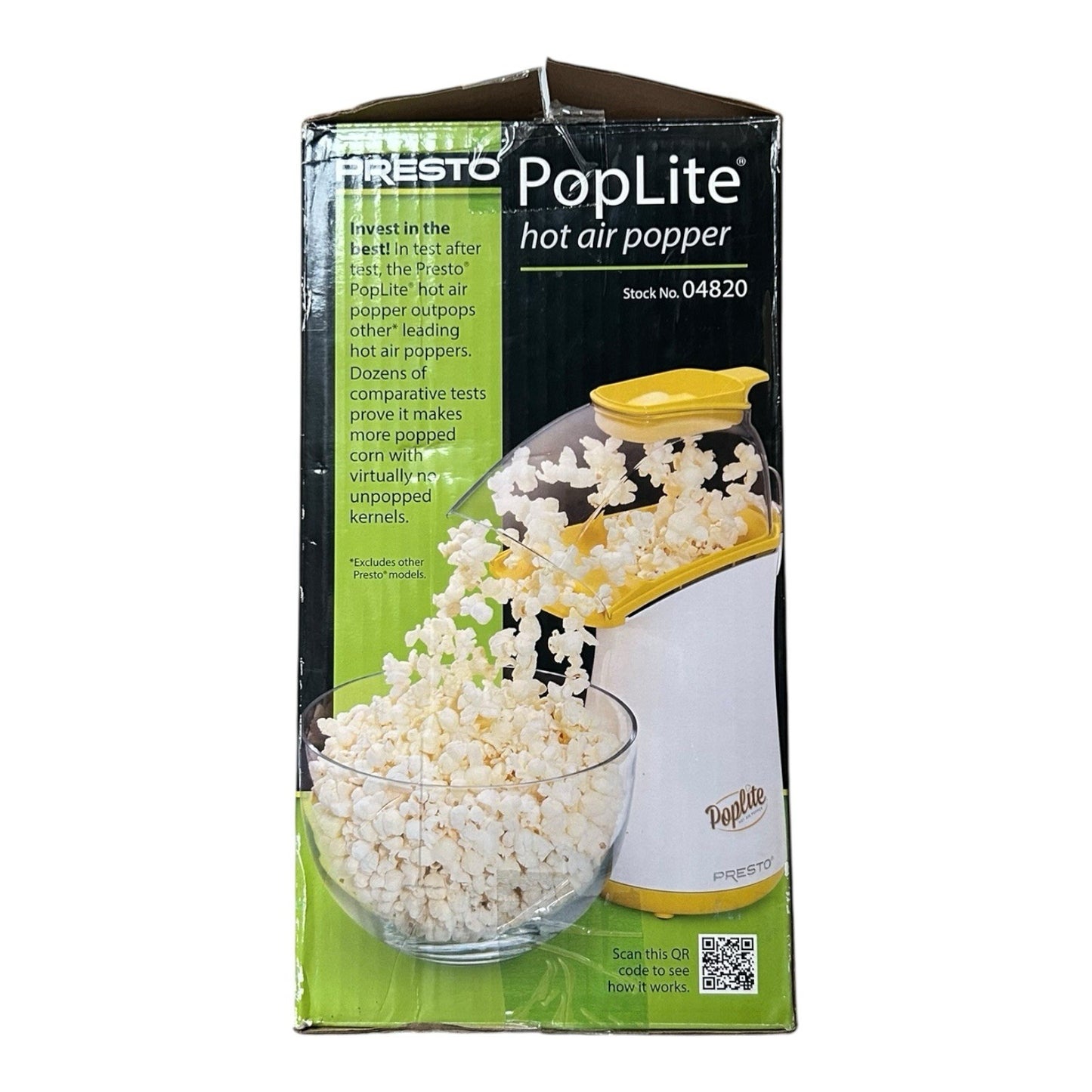 Presto 04820 PopLite Hot Air Popcorn Popper 