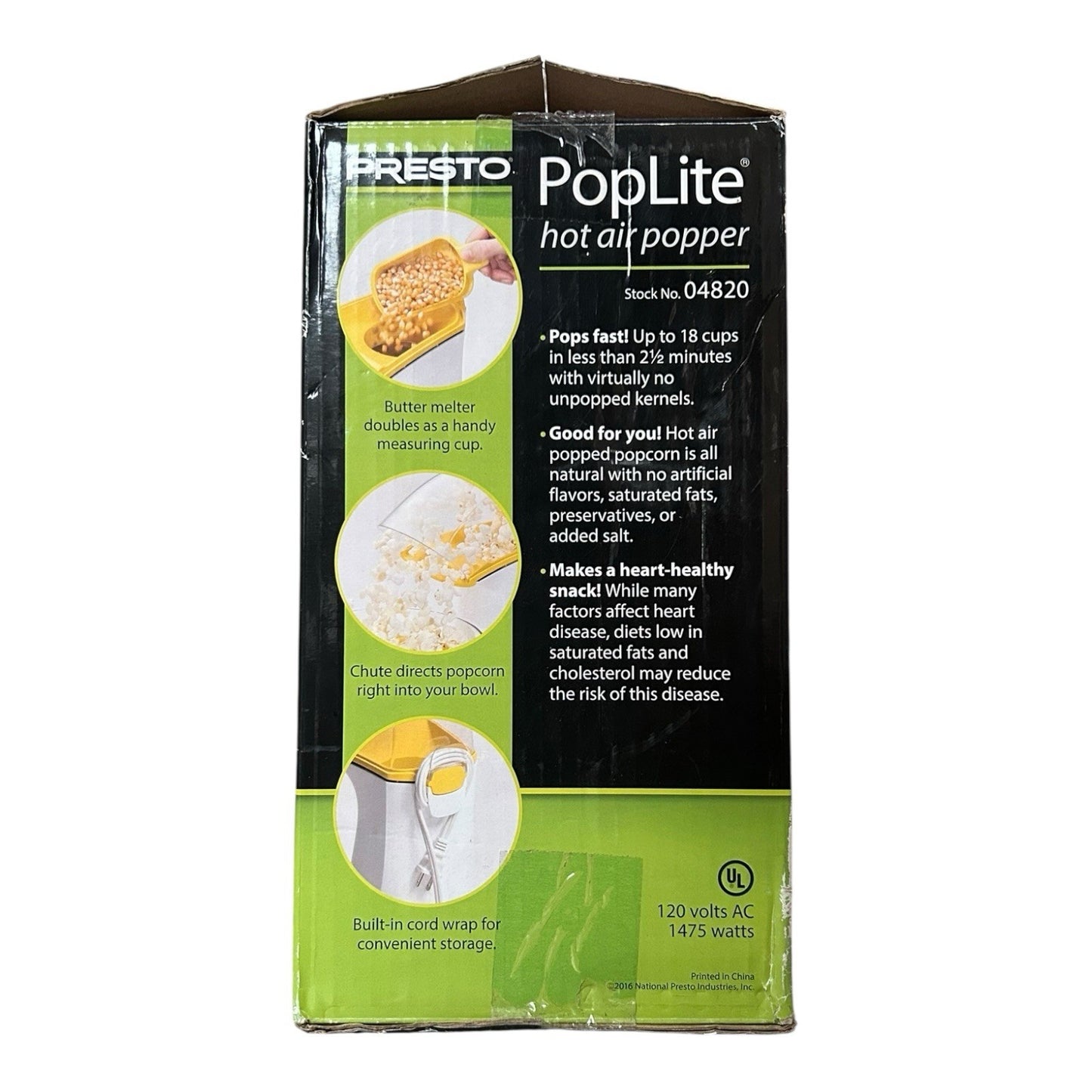 Presto 04820 PopLite Hot Air Popcorn Popper 