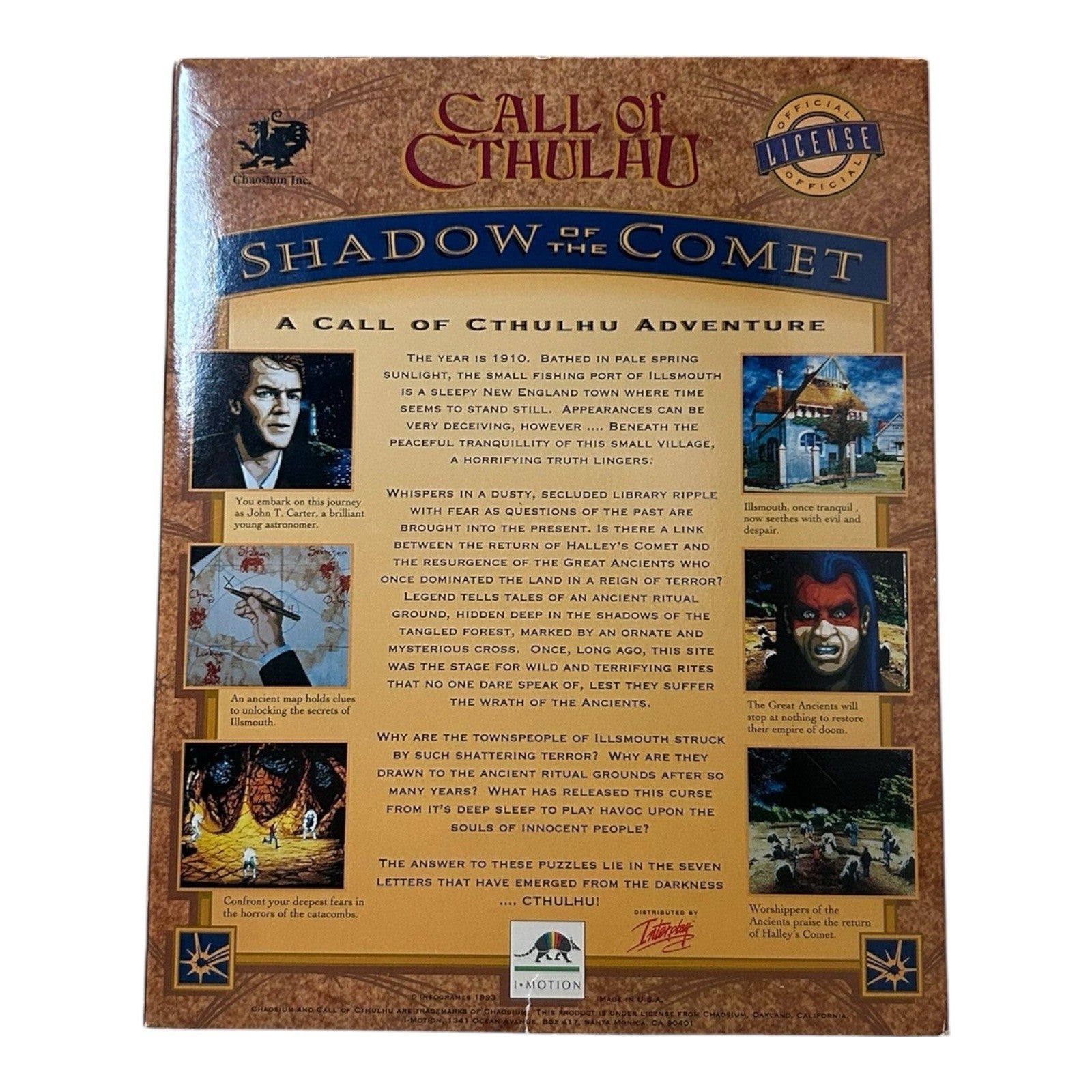 Shadow of the Comet Call of Cthulhu Boxed Computer Game with Guide