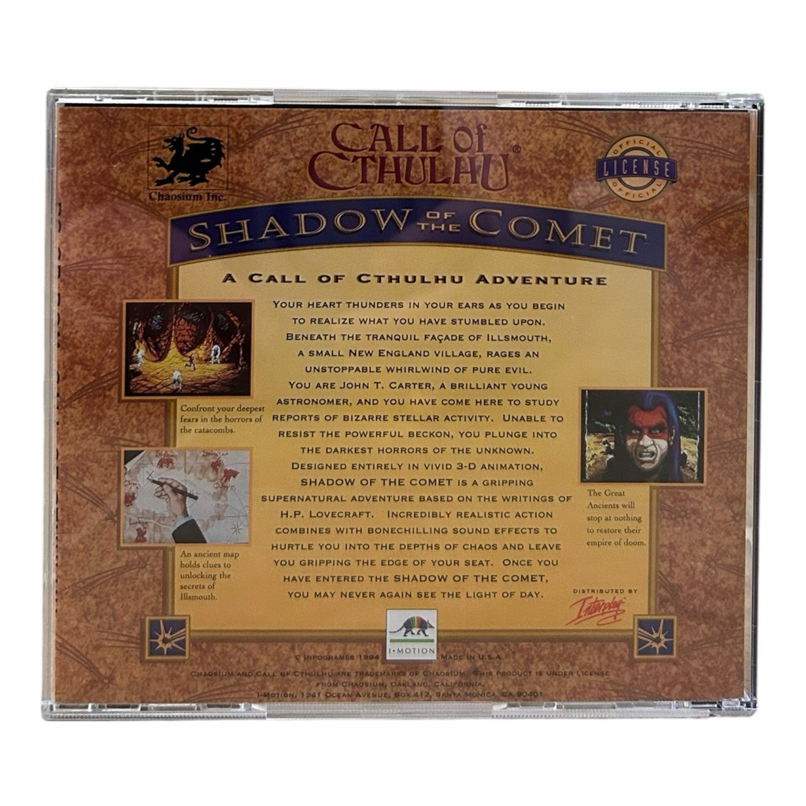 Shadow of the Comet Call of Cthulhu Boxed Computer Game with Guide