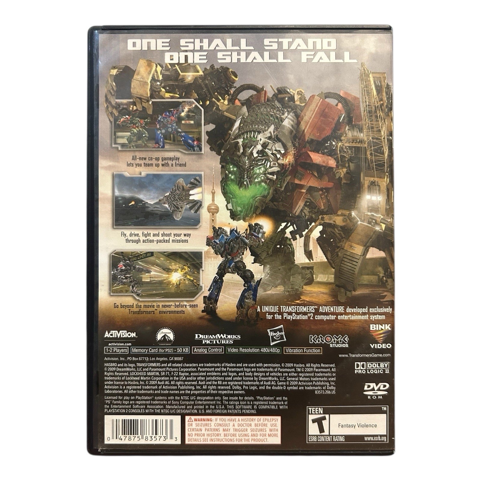 Transformers: Revenge of the Fallen – PlayStation 2, 2009, Complete
